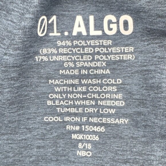 01 ALGO Men’s Blue/Green Long Sleeve Quick Dry Performance Hoodie Sz S NEW - Picture 9 of 11